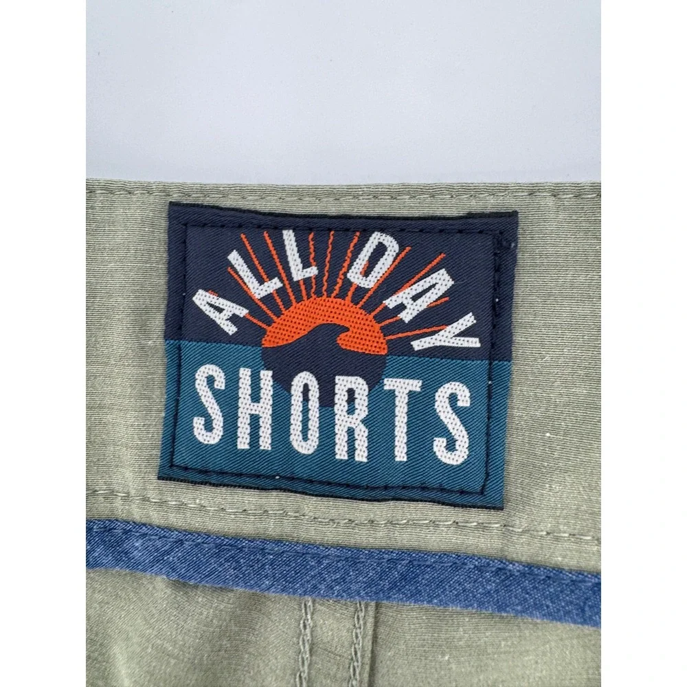 Faherty All Day Shorts Mens 36 Olive Green 7